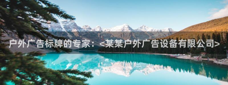 杏宇平台总代理：户外广告标牌的专家：<某某户外广告设备有限公司>