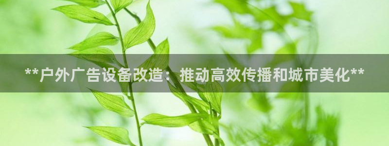 杏宇平台是什么：**户外广告设备改造：推动高效传播和城市美化**