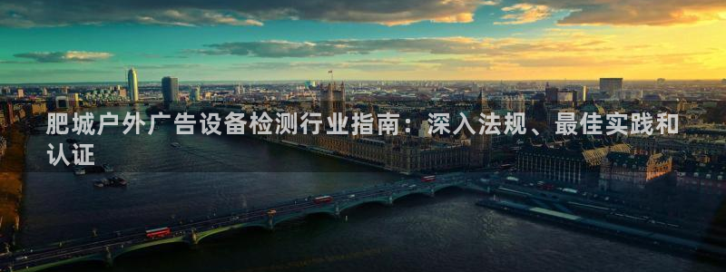 杏宇官方平台官网：肥城户外广告设备检测行业指南：深入法规、最佳实践和
认证