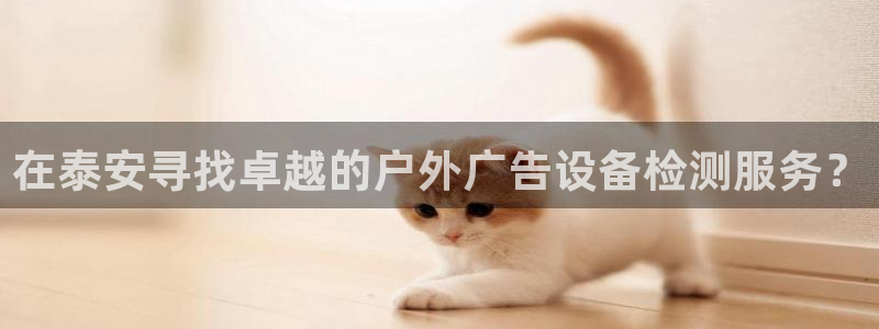 杏宇平台怎么样知乎：在泰安寻找卓越的户外广告设备检测服务？