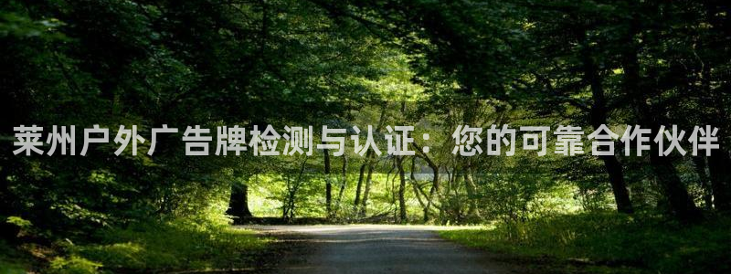 杏宇平台招商怎么样：莱州户外广告牌检测与认证：您的可靠合作伙伴