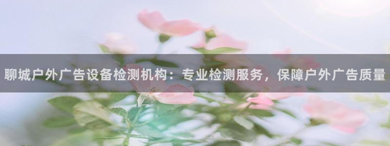 杏宇平台怎么样：聊城户外广告设备检测机构：专业检测服务，保障户外广告质量