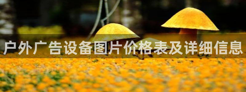 杏宇平台登录步骤：户外广告设备图片价格表及详细信息