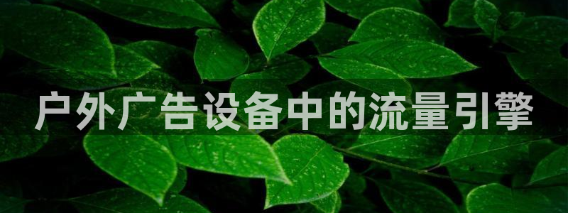 杏宇平台注册地址：户外广告设备中的流量引