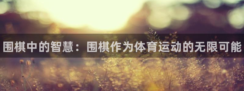 k1体育十年登录入口：围棋中的智慧：围棋作为体育运动的无限可能